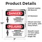 Signmission Asbestos Cancer Lung Disease Bilingual Danger Sign, Vinyl Decal, 7in W x 10in L, 2PK OS-2PACK-DS-D-710-VS-1033 - alternate 5